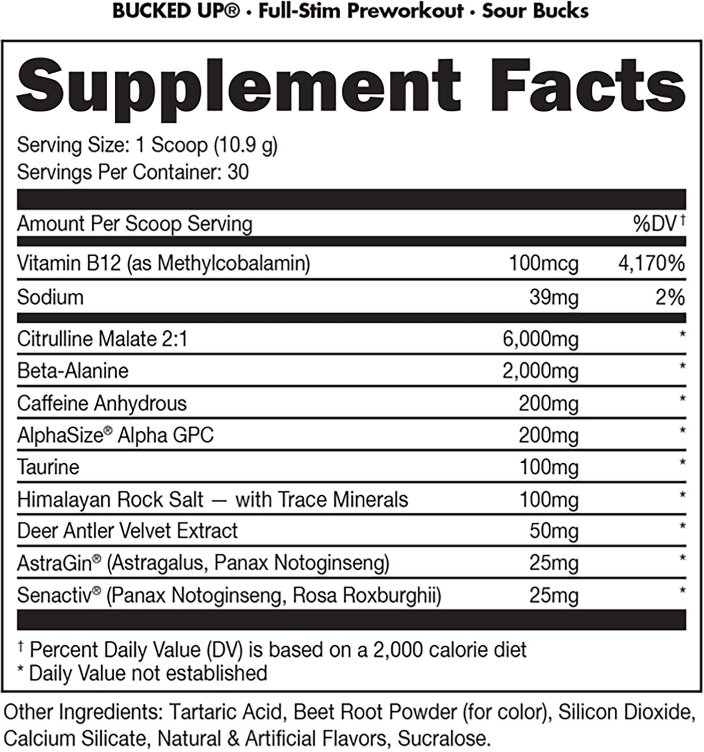 Bucked Up Pre-Workout Supplement - view number 2