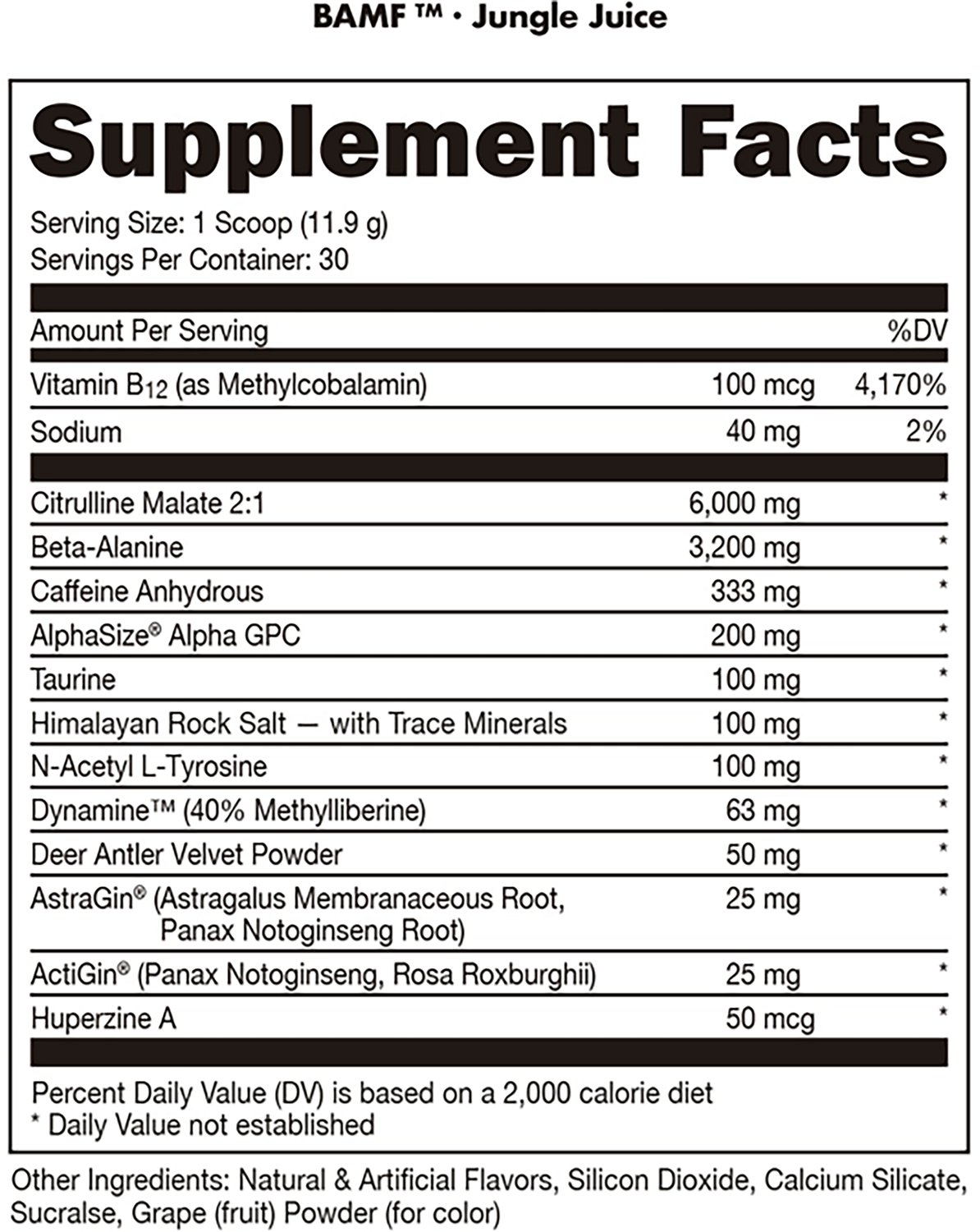 Bucked Up BAMF Pre-Workout - 30 servings - view number 2