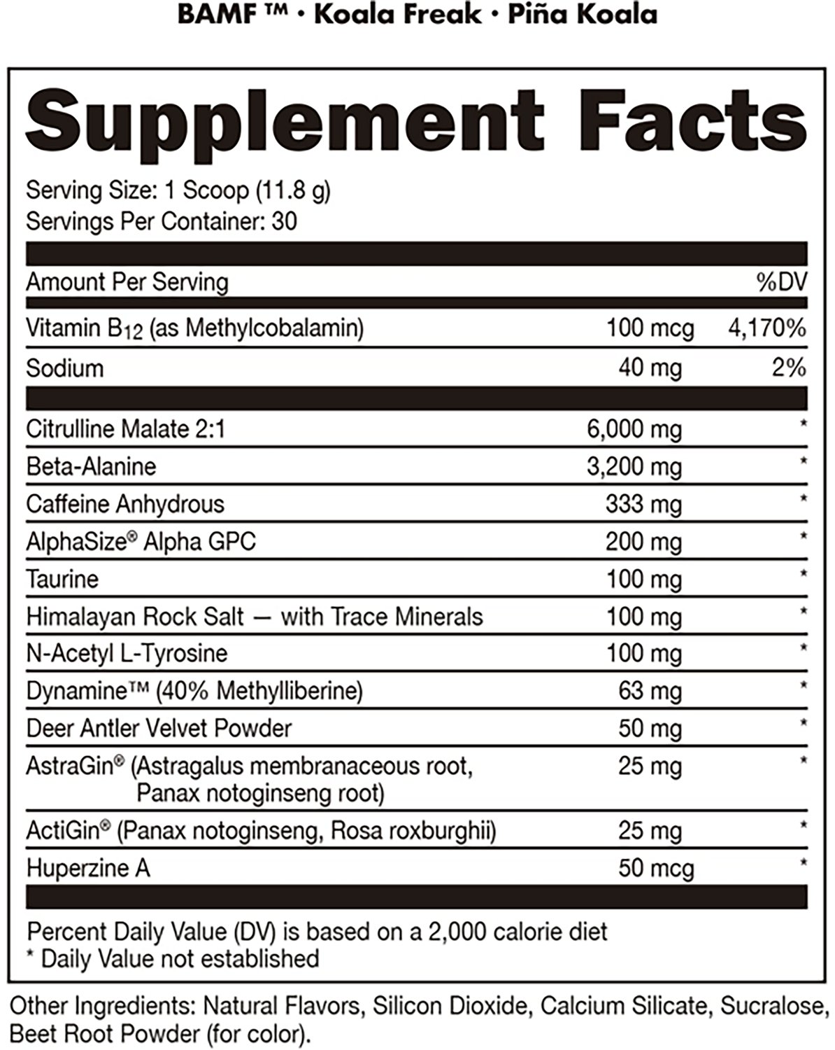Bucked Up BAMF Pre-Workout - 30 servings - view number 2