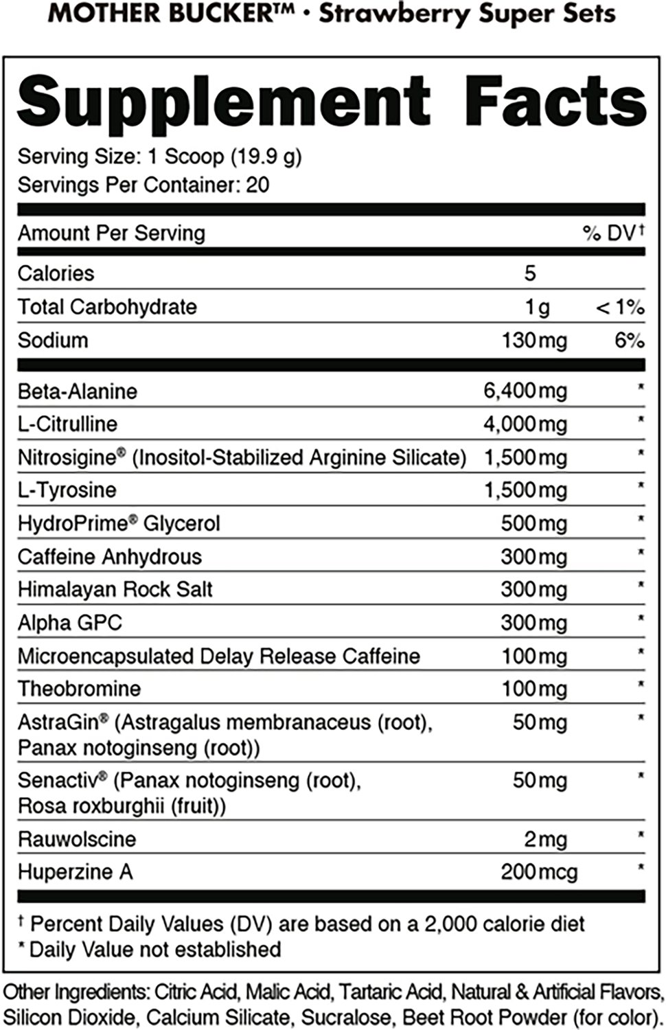 Bucked Up MOTHER BUCKER Pre-Workout - 20 servings - view number 2