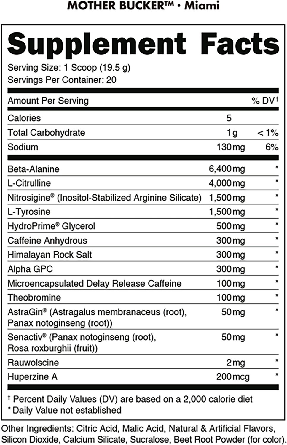 Bucked Up MOTHER BUCKER PreWorkout Supplement - view number 2