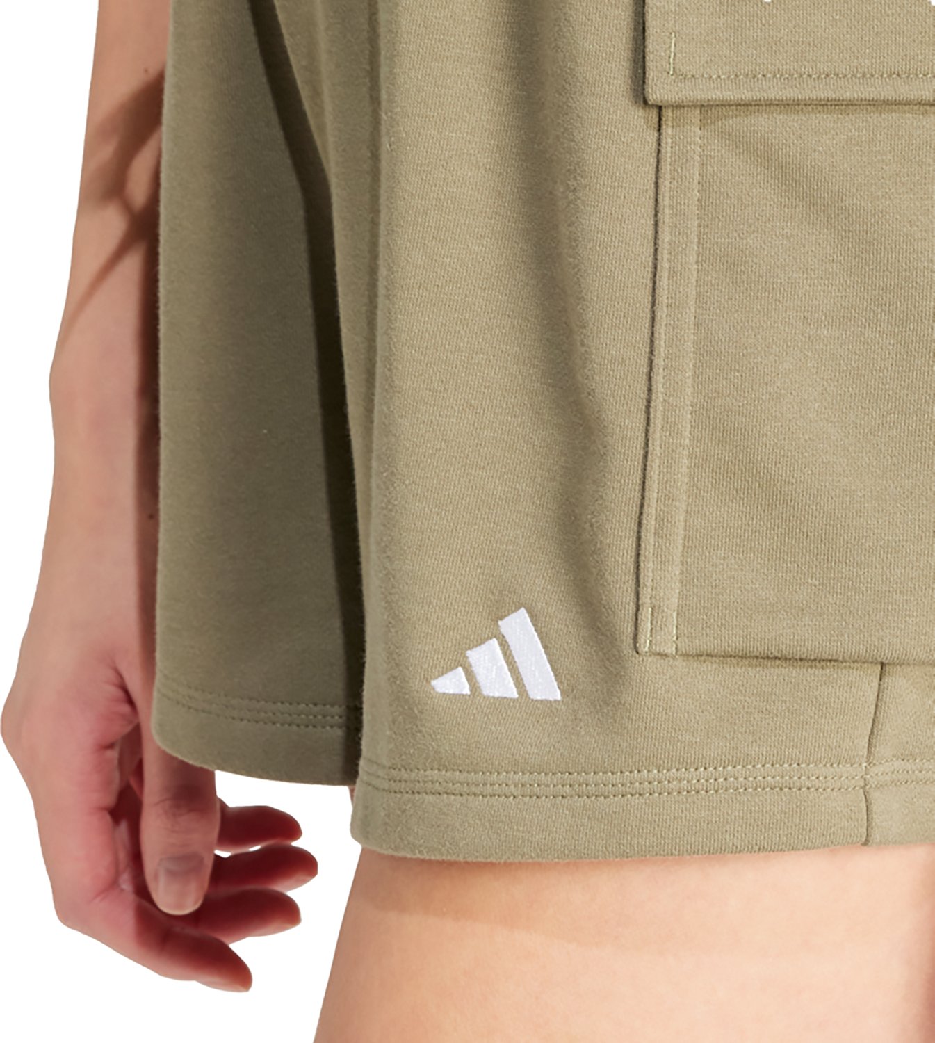 adidas Women's Small Logo French Terry Cargo Shorts 3 in - view number 5