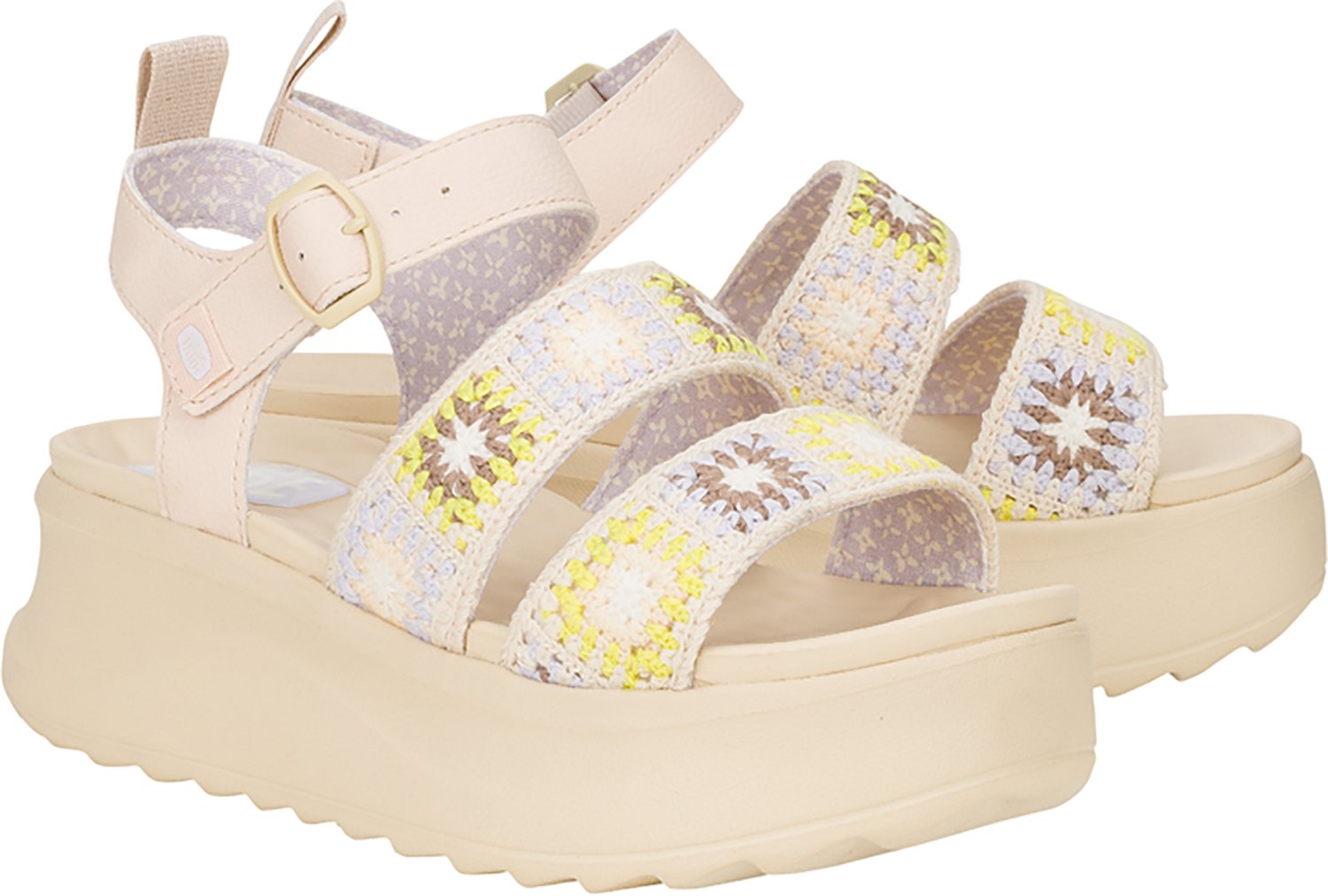 Hey Dude Women's Delray Buckle Cottage Crochet Sandals                                                                           - view number 3