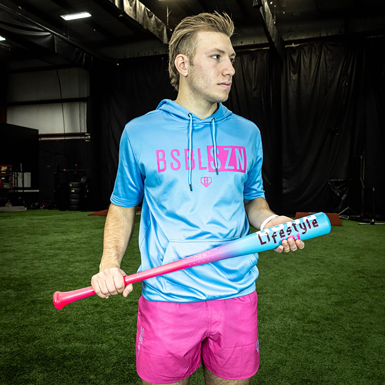 Baseball Lifestyle 101 Youth BSBL-SZN Short Sleeve Hoodie                                                                        - view number 3