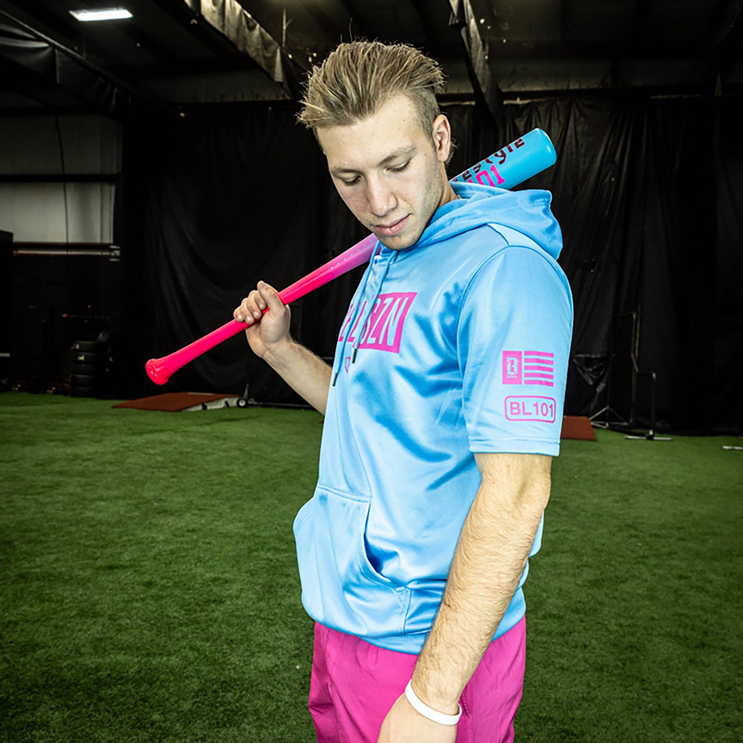 Baseball Lifestyle 101 Youth BSBL-SZN Short Sleeve Hoodie                                                                        - view number 5