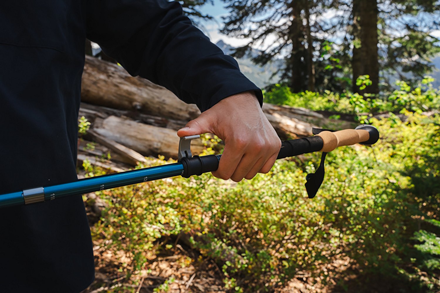 Cascade Mountain Tech Aluminum Folding Quick-Lock Trekking Poles with Cork Grip                                                  - view number 3