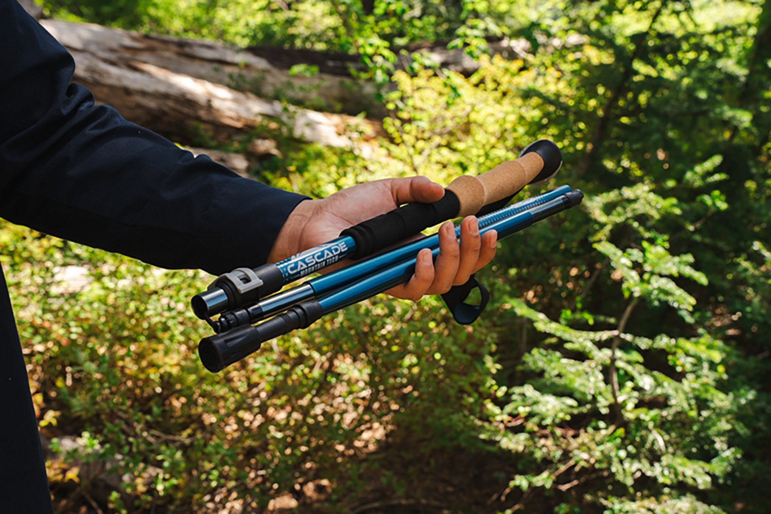 Cascade Mountain Tech Aluminum Folding Quick-Lock Trekking Poles with Cork Grip                                                  - view number 6