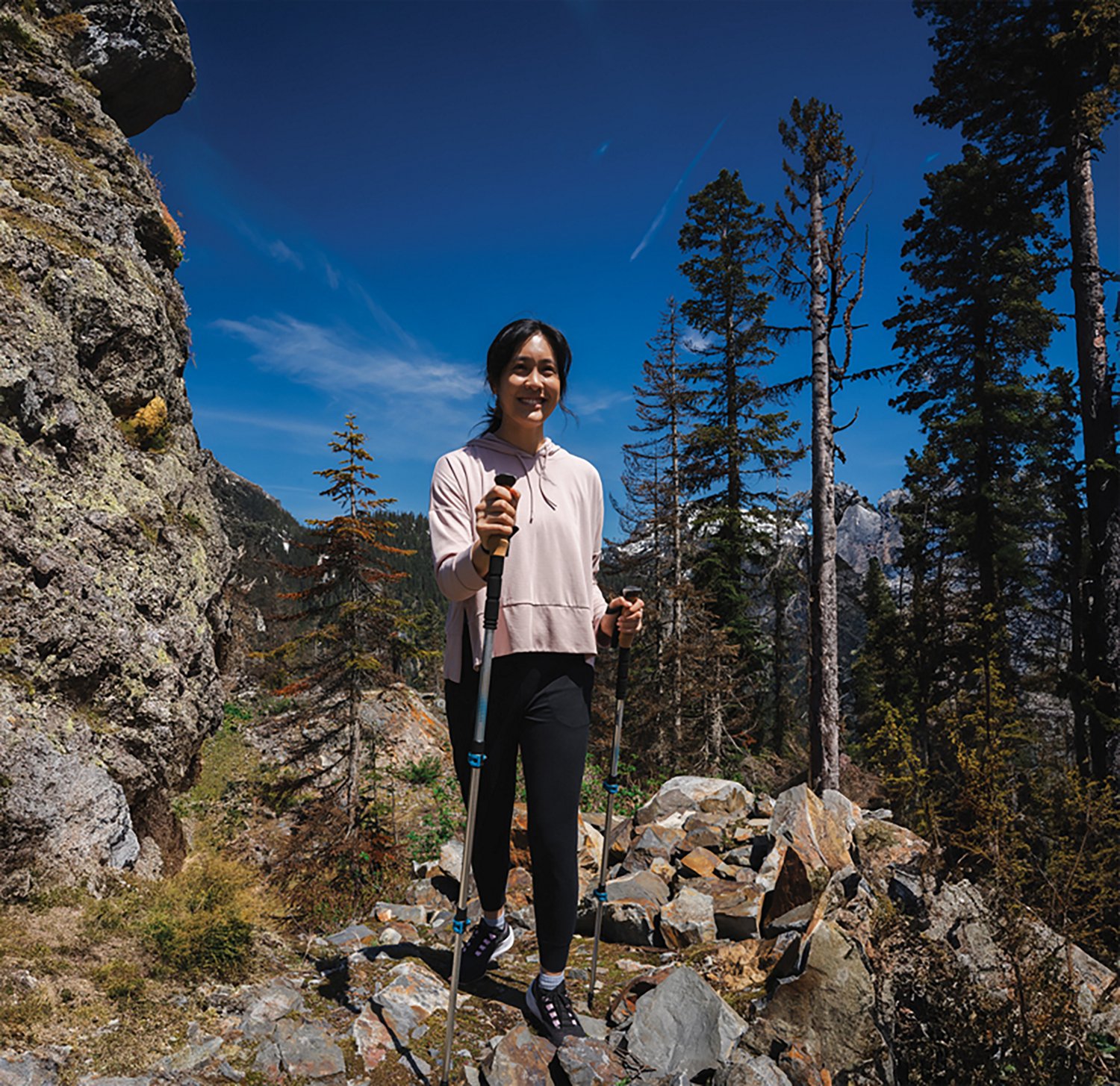 Cascade Mountain Tech Aluminum Quick-Lock Trekking Poles with Cork Grip                                                          - view number 4