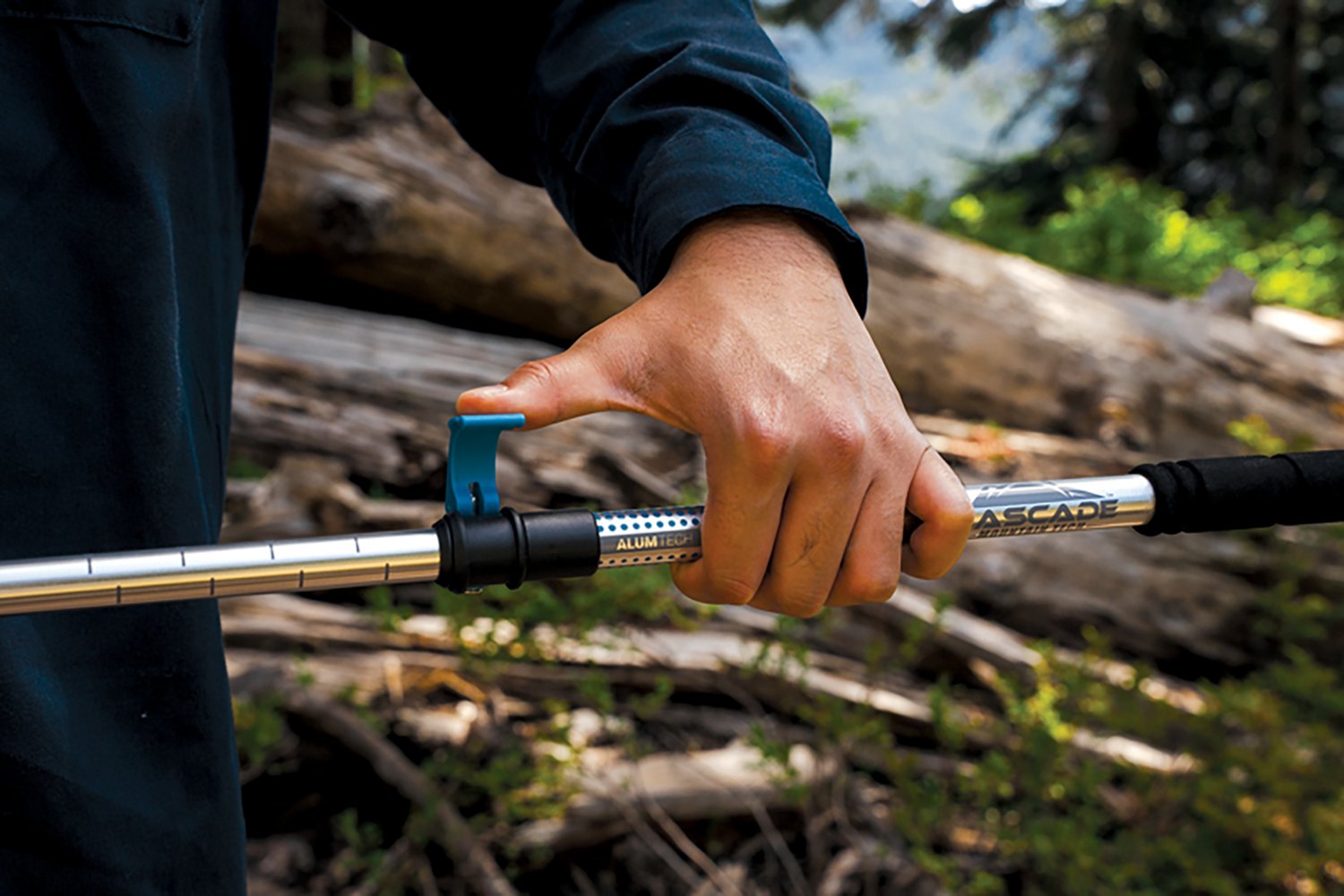 Cascade Mountain Tech Single Aluminum Quick-Lock Trekking Pole with Cork Grip                                                    - view number 3