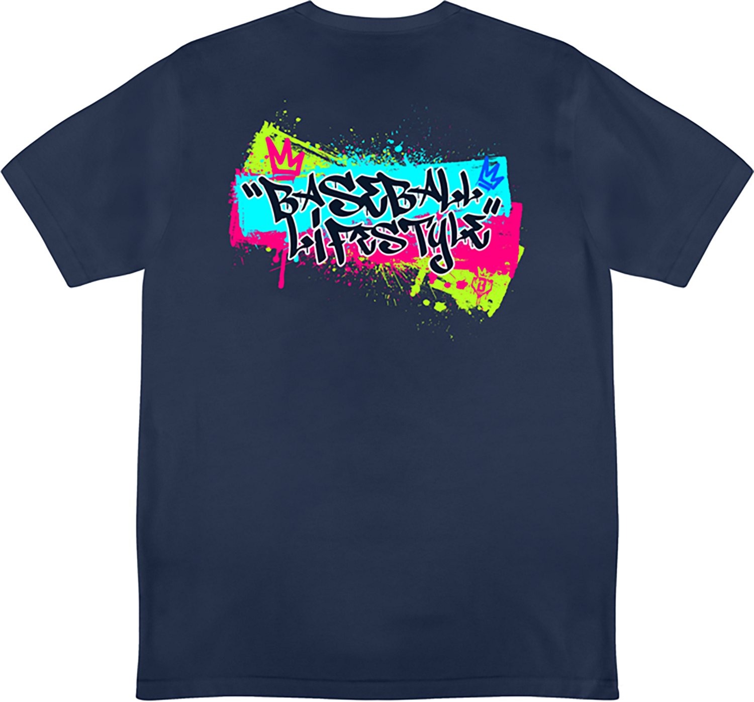 Baseball Lifestyle 101 Men's Graffiti Crown Graphic T-shirt                                                                      - view number 2