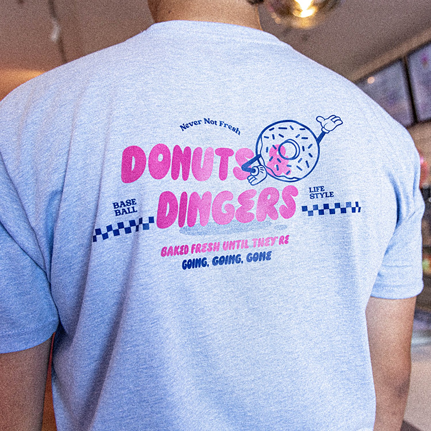 Baseball Lifestyle 101 Adult Donut Graphic T-shirt                                                                               - view number 4