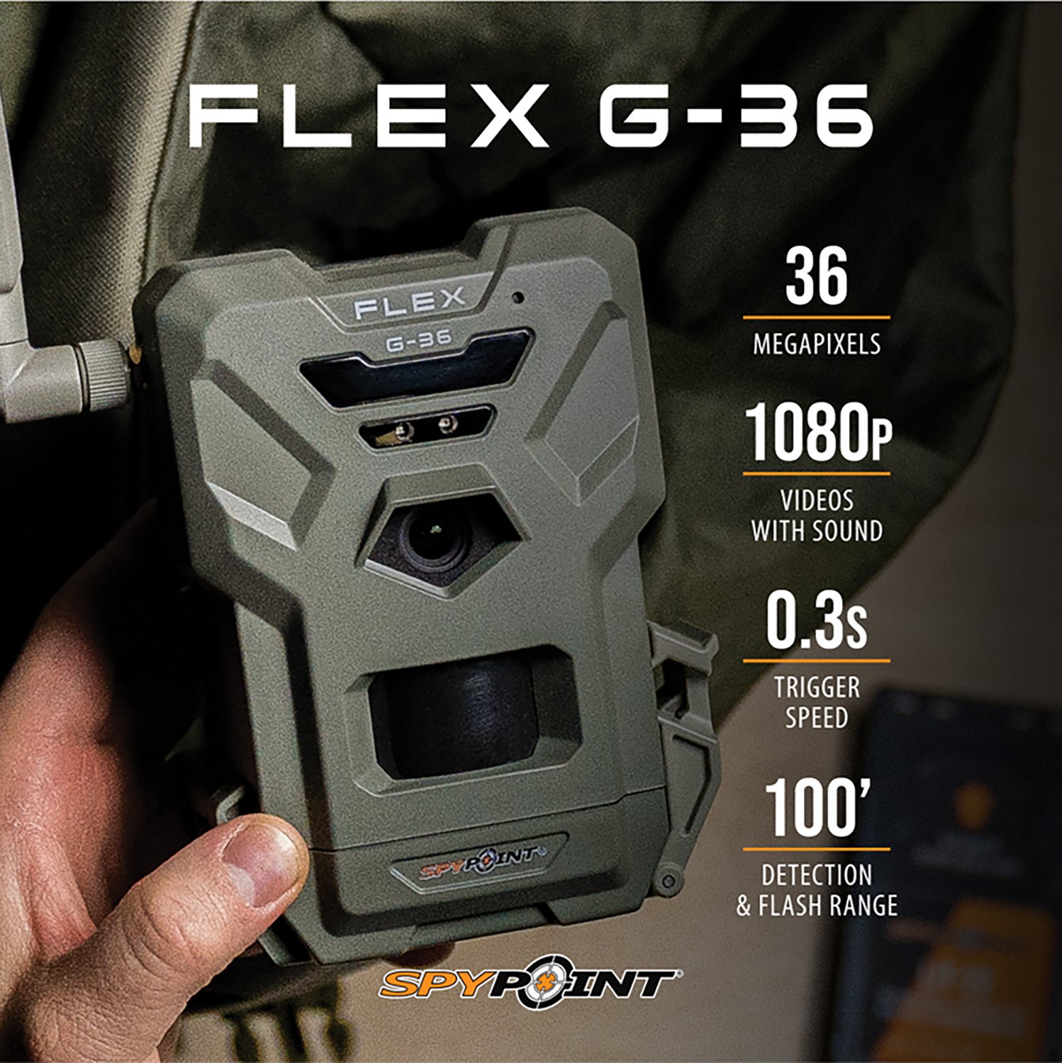 SpyPoint Flex G36 36.0 MP Cellular Game Cameras 2-Pack                                                                           - view number 3