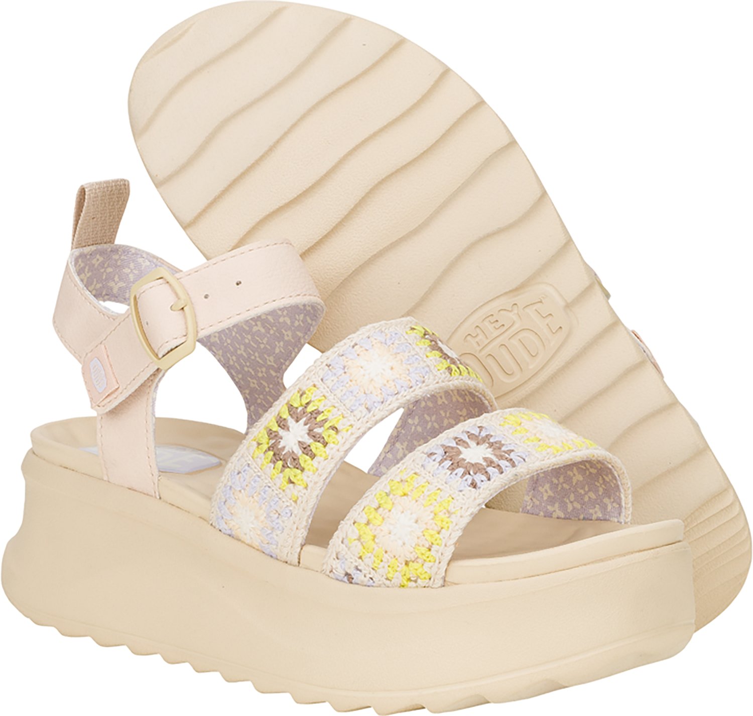 Hey Dude Women's Delray Buckle Cottage Crochet Sandals                                                                           - view number 4