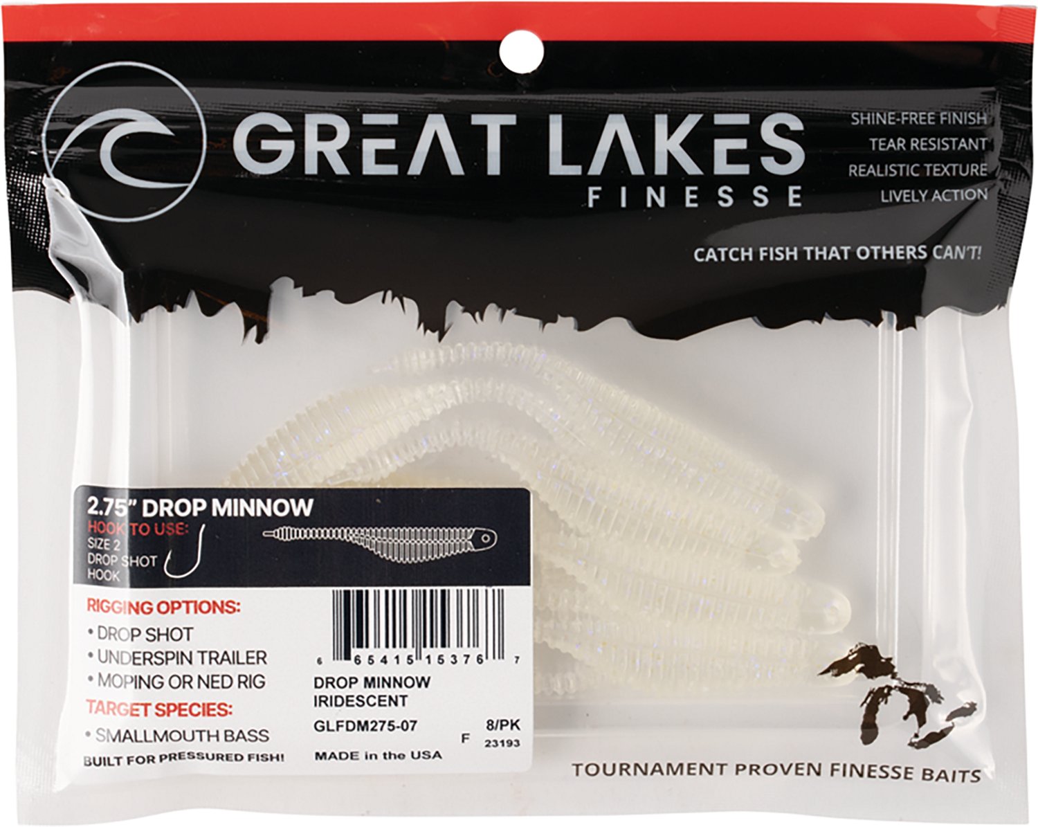 Great Lakes Finesse Drop Minnow Baits 8-Pack - view number 3