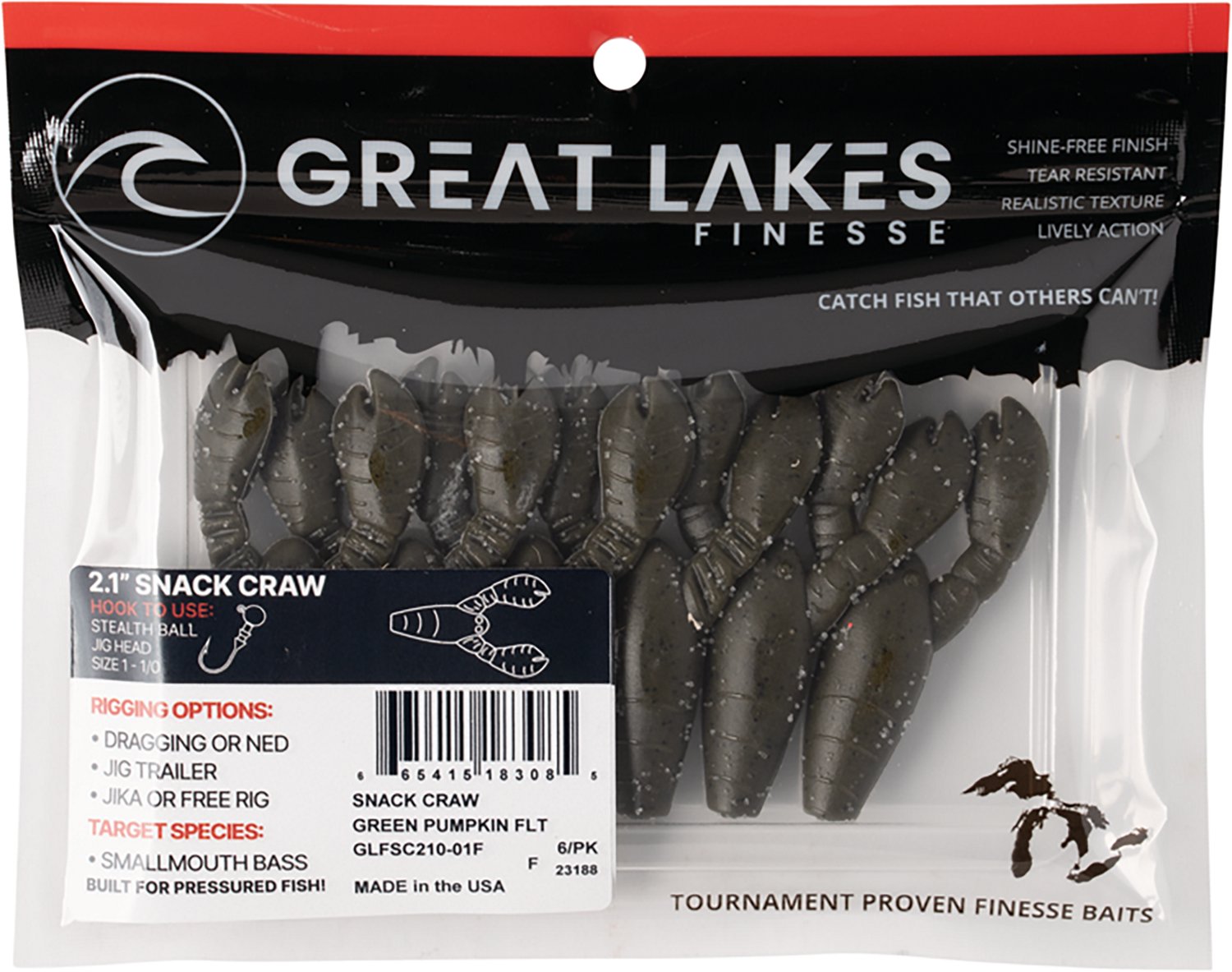 Great Lakes Finesse 2-1/10 in Floating Snack Craw - view number 3