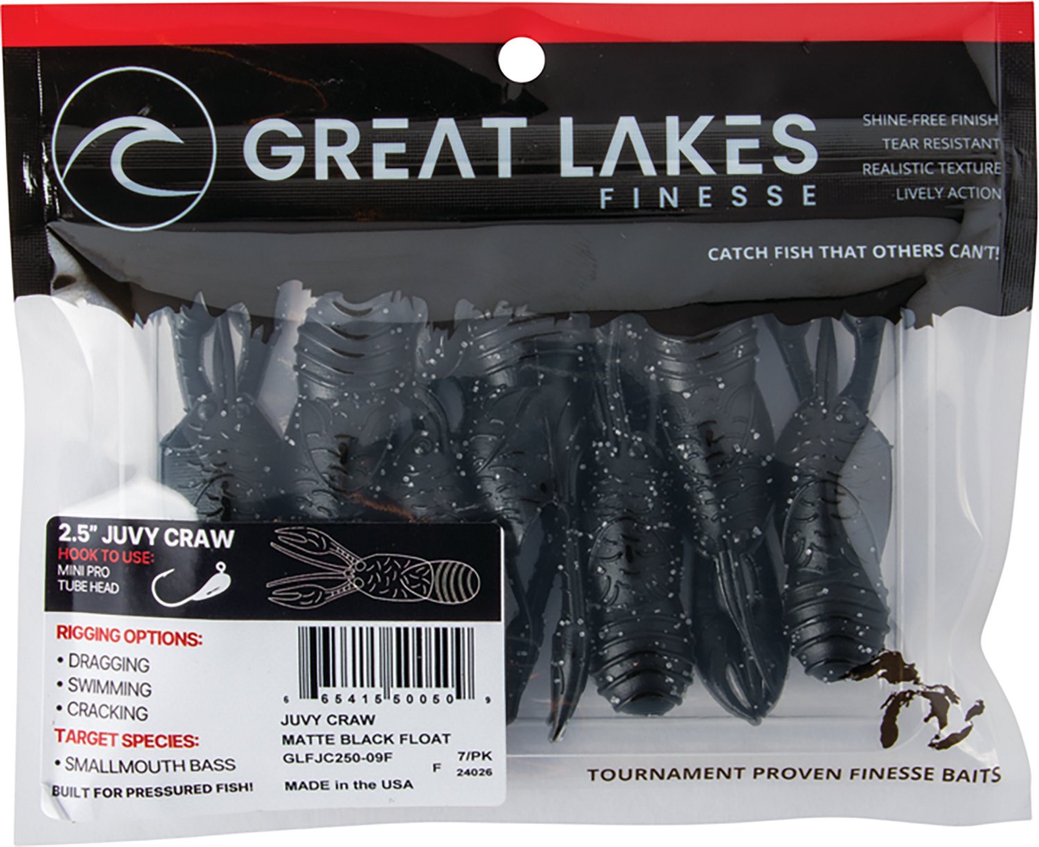 Great Lakes Finesse 2-1/2 in Juvy Craw Tube 7-Pack - view number 3