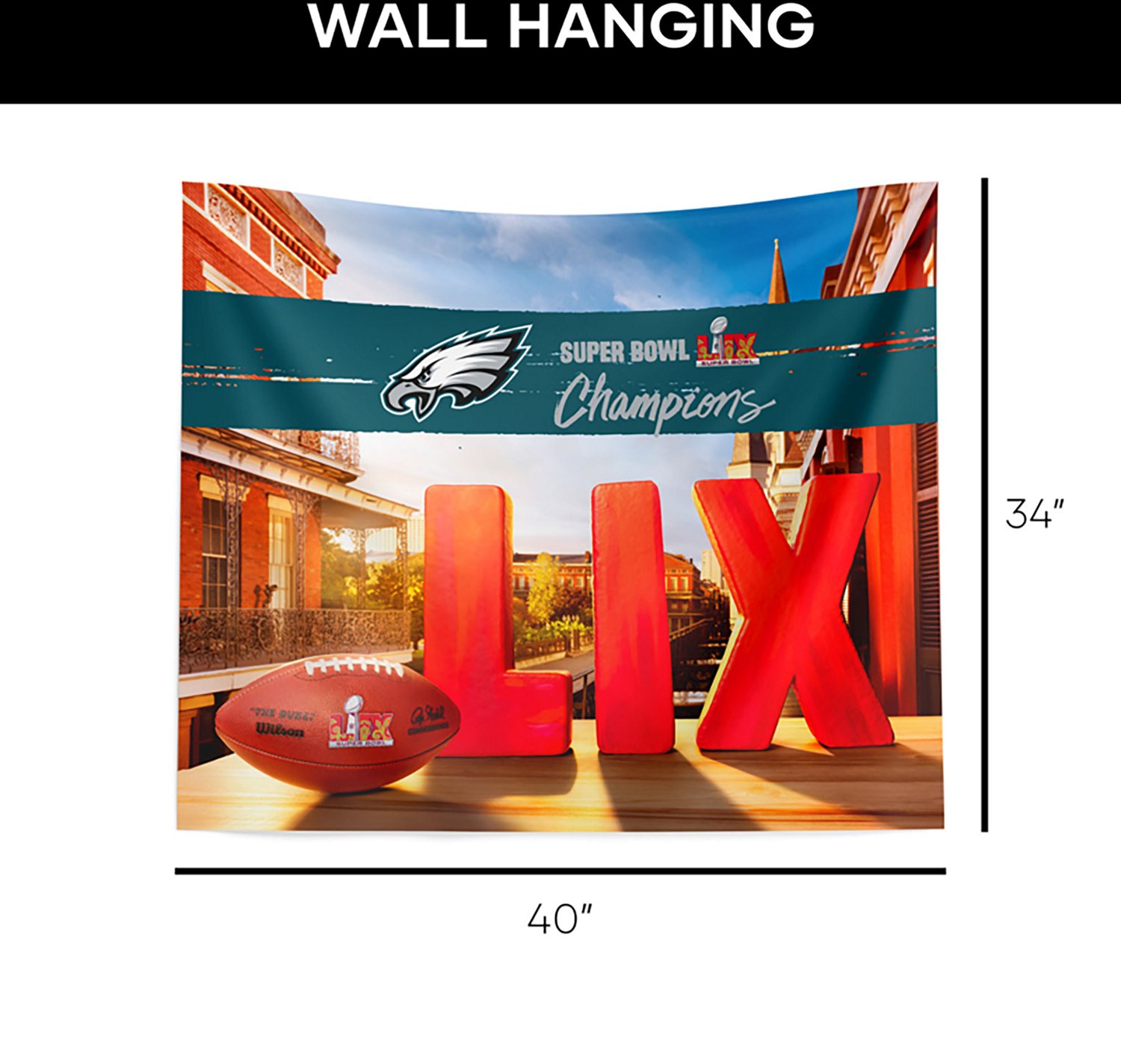 The Northwest Eagles '25 Super Bowl LIX Wall Hanging 34"x40" - view number 2