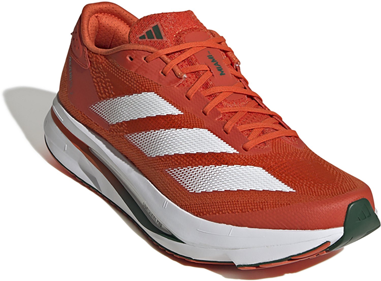 Adidas Men's Miami Hurricanes Adizero SL Running Shoes at