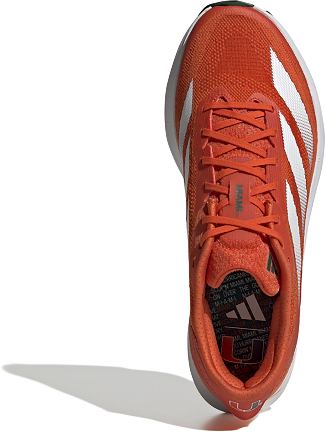 adidas Men's Miami Hurricanes Adizero SL 2 Running Shoes - view number 5