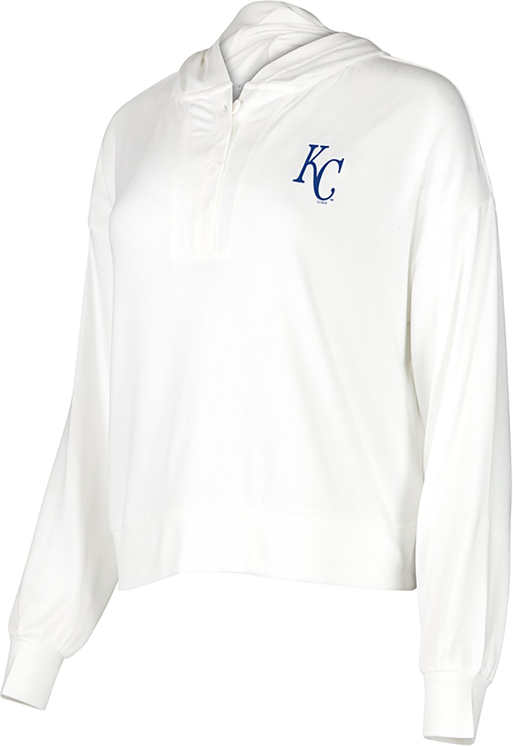 Concepts Sport Women's Kansas City Royals Quartz Hacci Knit Long Sleeve Hooded Top