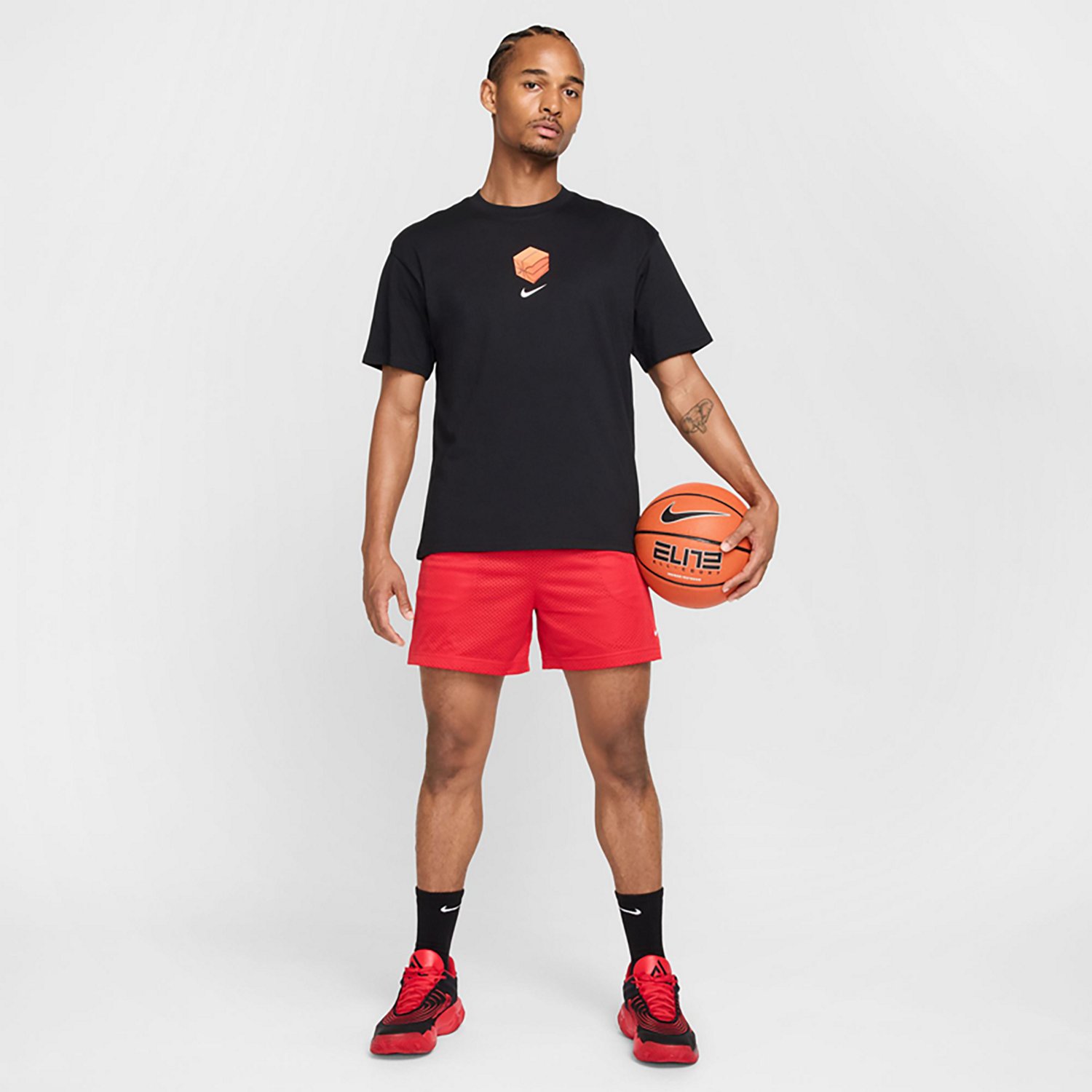 Nike Men's Dri-FIT Mesh Basketball Shorts 5 in - view number 4