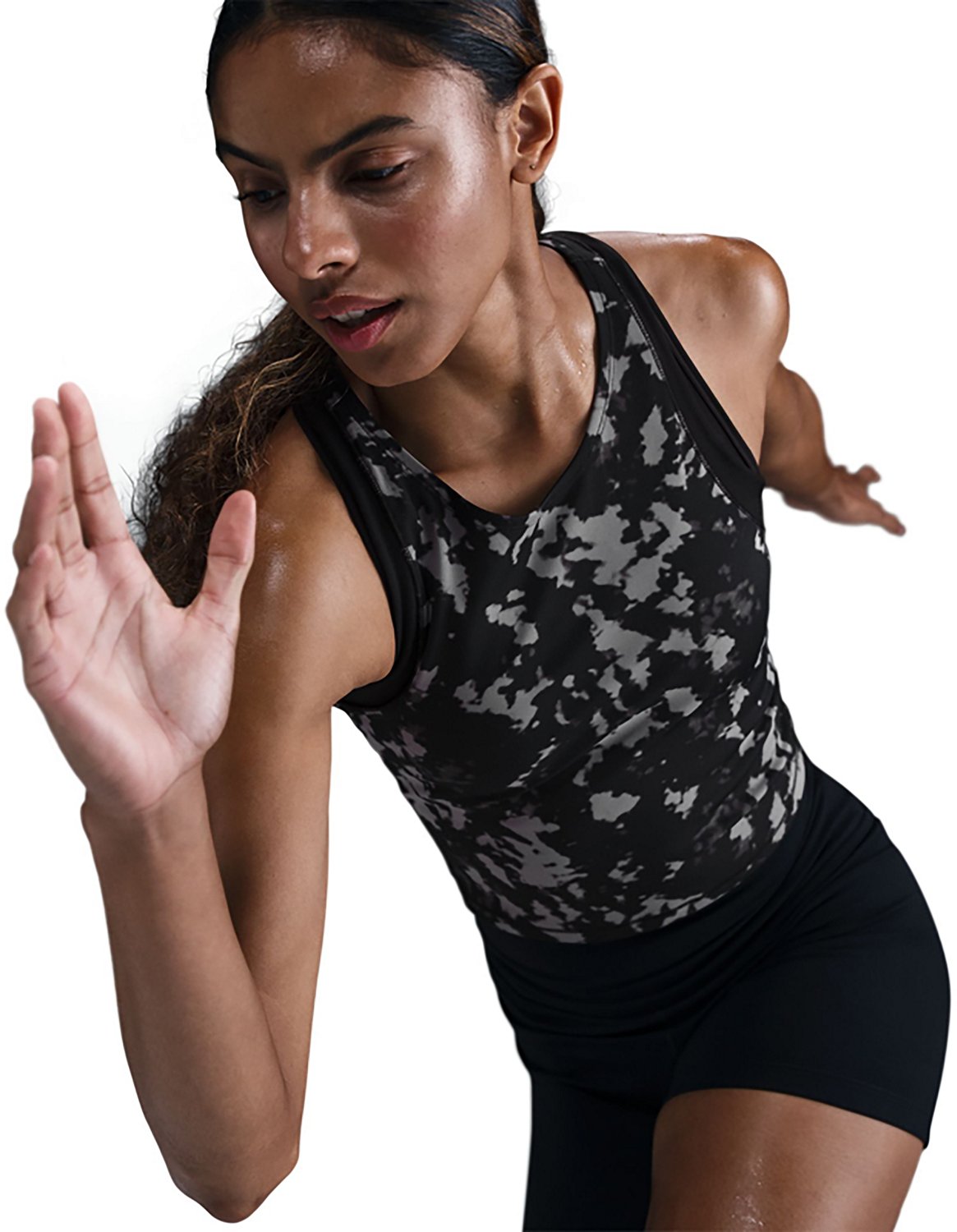 Nike Women's One Fitted Dri-FIT Cropped Printed Tank Top - view number 5