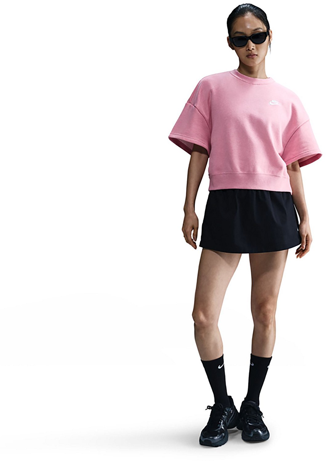 Nike Women's Sportswear Club Fleece Loose Short Sleeve Shirt - view number 3