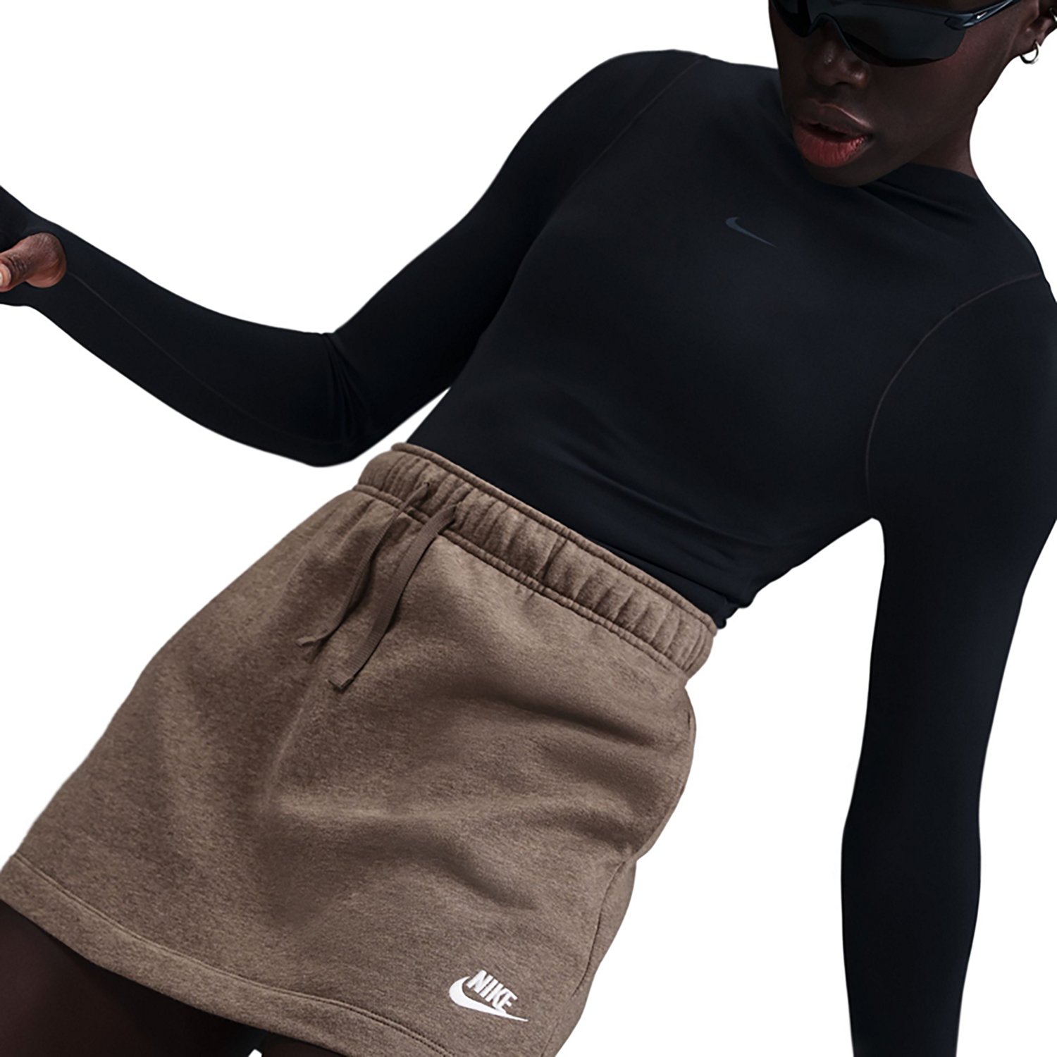 Nike Women's Sportswear Club Fleece Mid Rise Skirt - view number 3