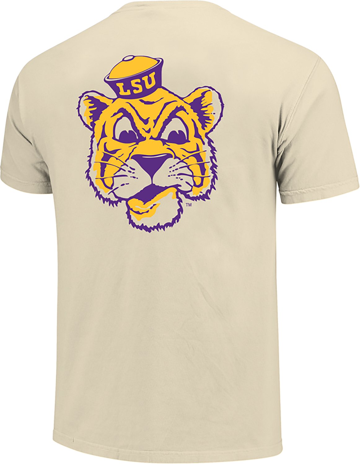 Image One Men's Louisiana State University Vintage Primary Logo Graphic T-shirt - view number 2