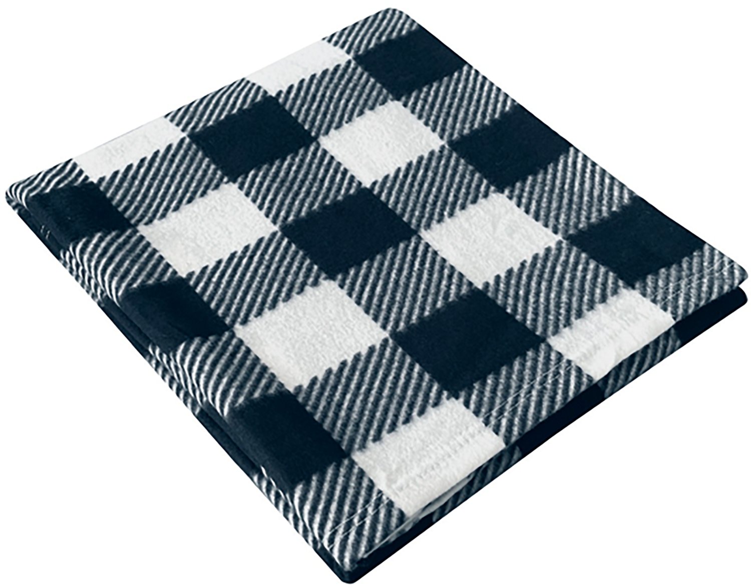 Snowcap Buffalo Check 140gsm Printed Fleece Throw                                                                                - view number 2