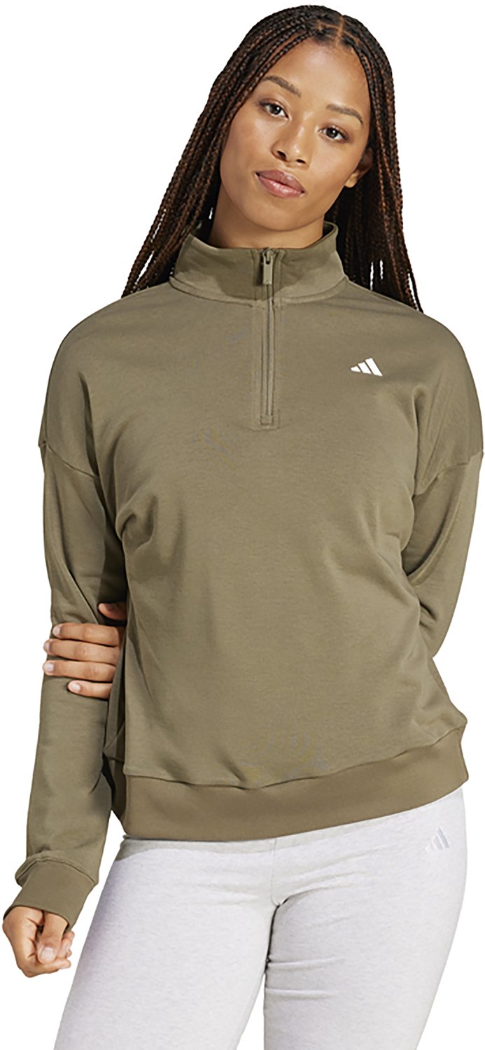 adidas Women's Essentials Small Logo French Terry 1/4 Zip Sweatshirt - view number 1