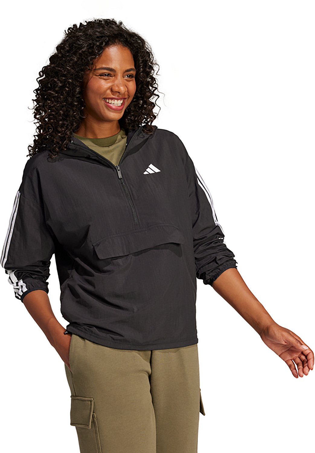 adidas Women's 3-Stripes Woven Windbreaker - view number 4