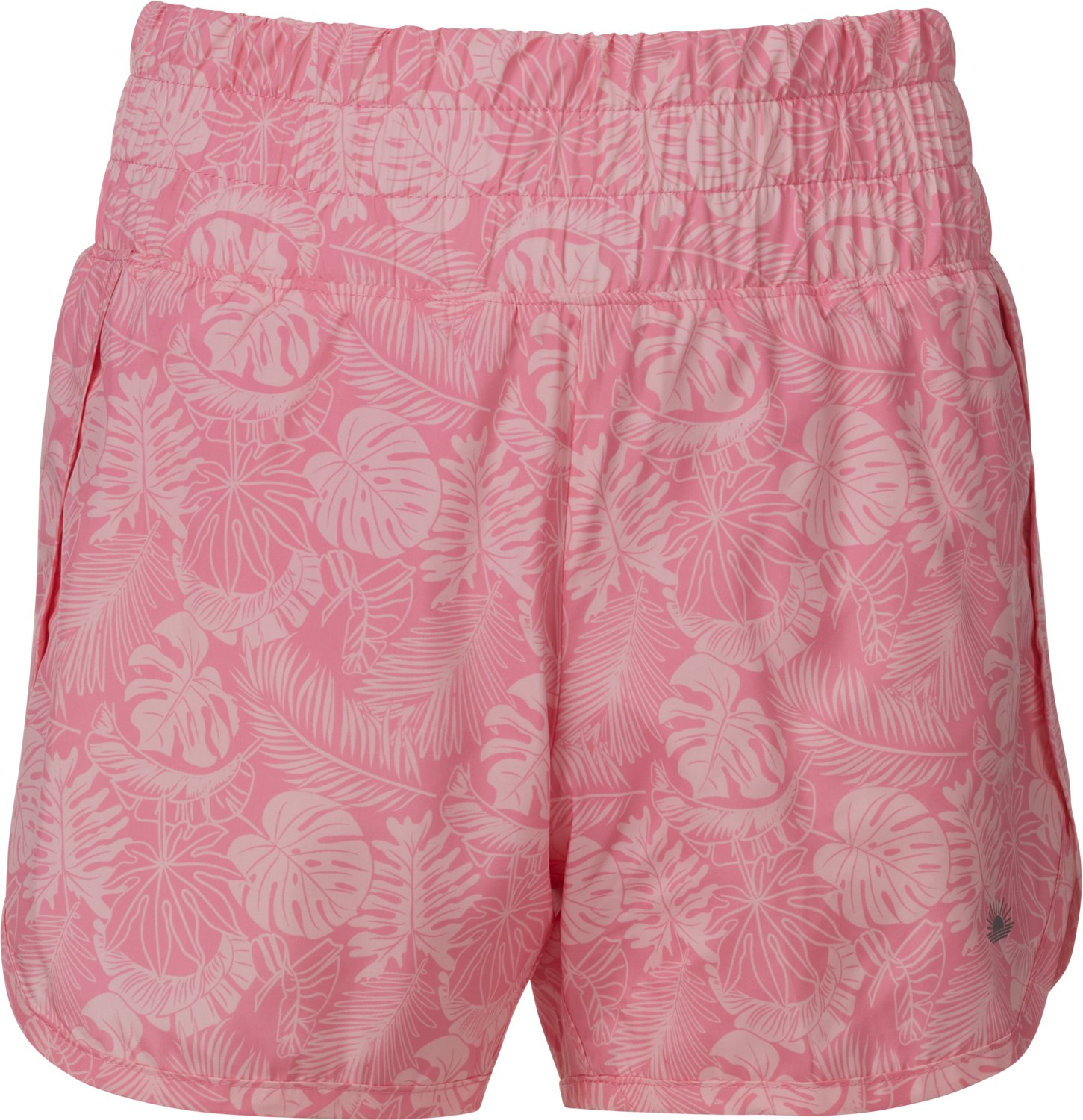 Jadelynn Brooke Girl's High Rise Pink Palms Athletic Shorts 3.5 - view number 1