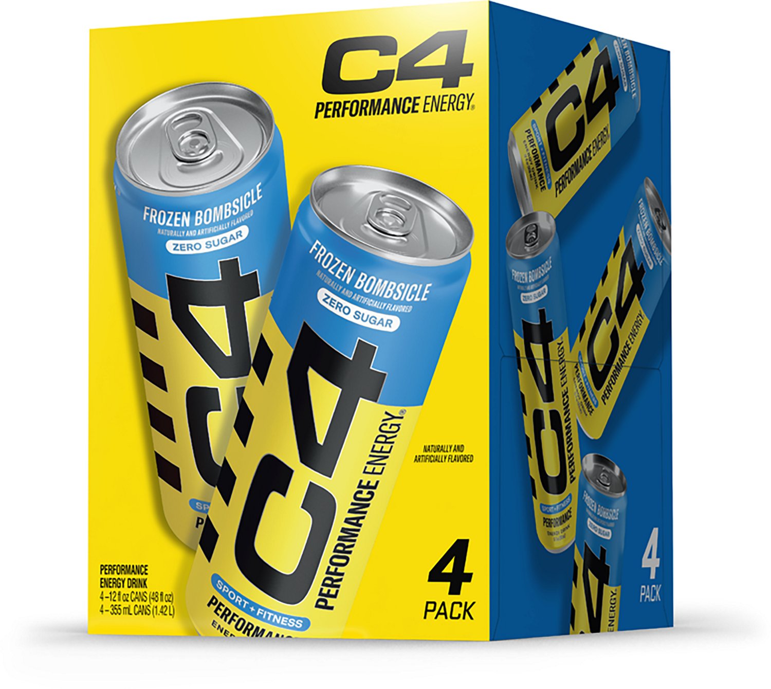 C4 Performance Energy Carbonated 12 oz Cherry Popsicle Energy Drinks 4-Pack                                                      - view number 2