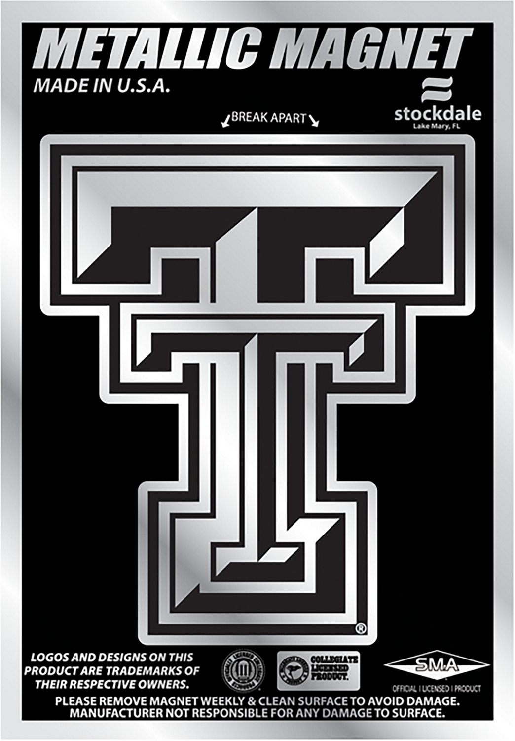 Wincraft Texas Tech University 5 in x 3 in Metallic Magnet - view number 1