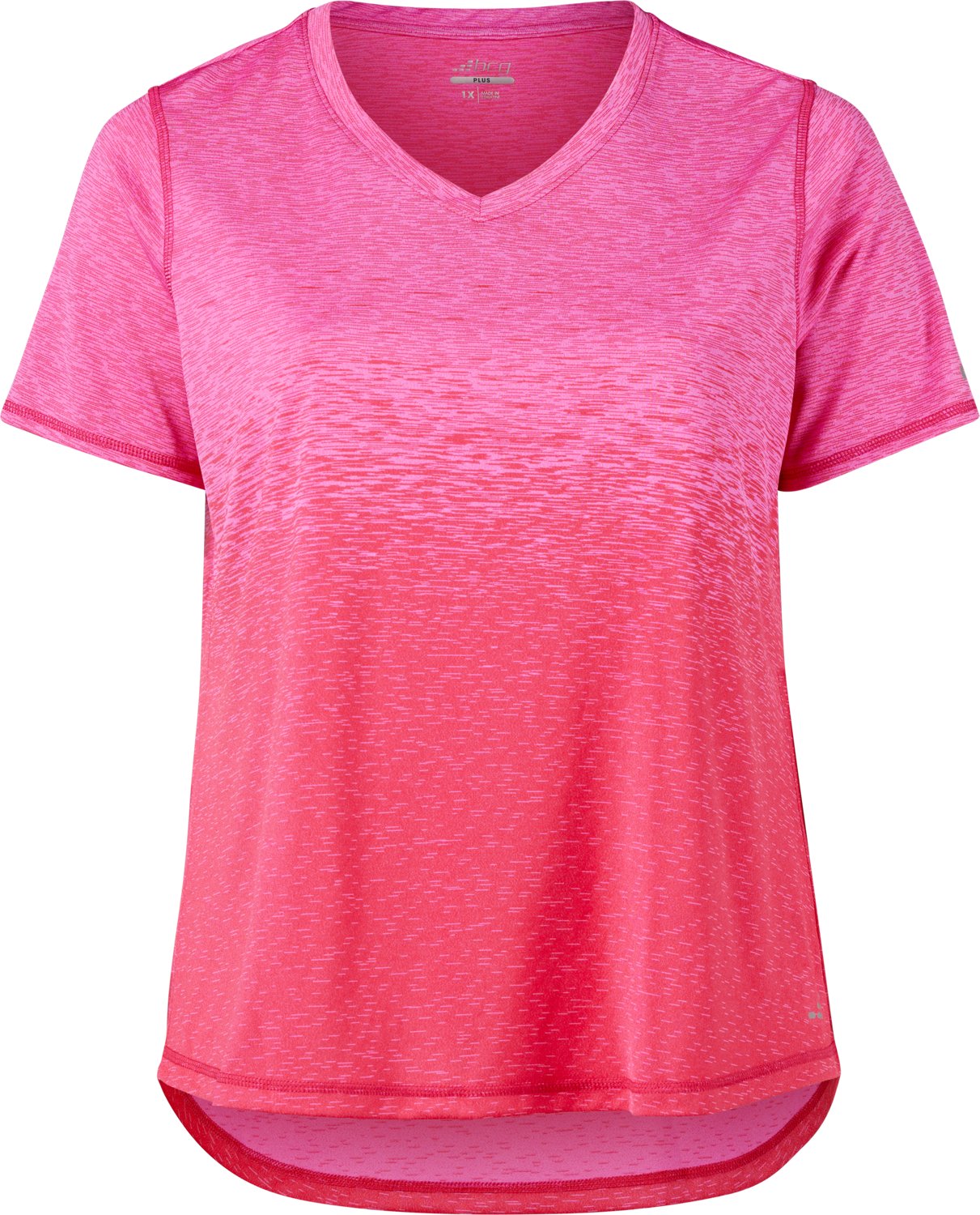 BCG Women's Ombre V-Neck Plus Size Training T-shirt                                                                              - view number 1