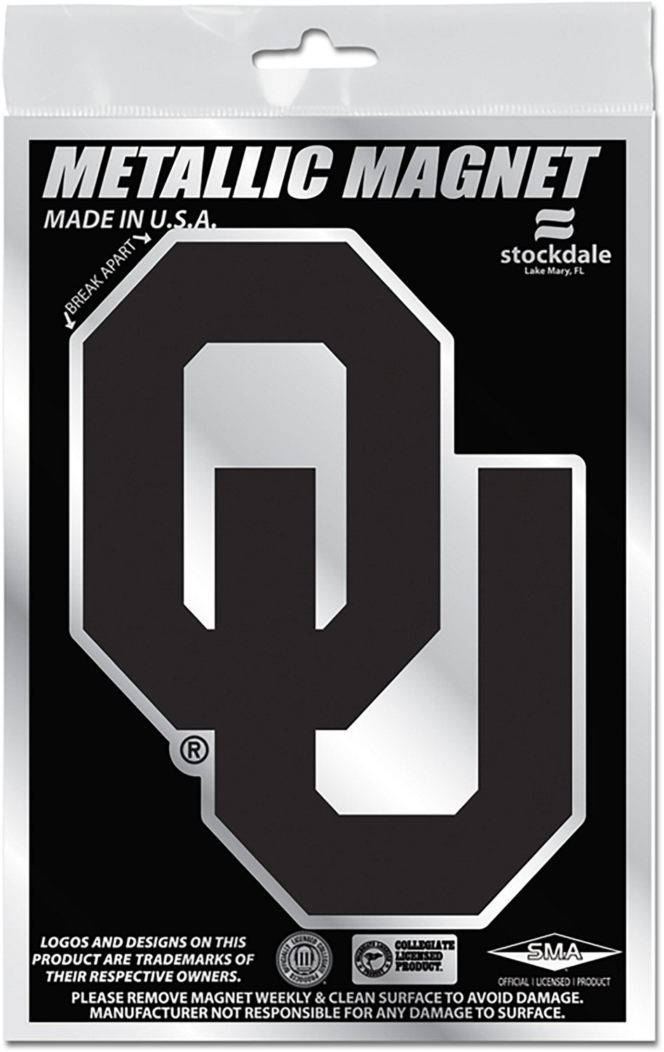 WinCraft University of Oklahoma 3 in x 5 in Metallic Magnet