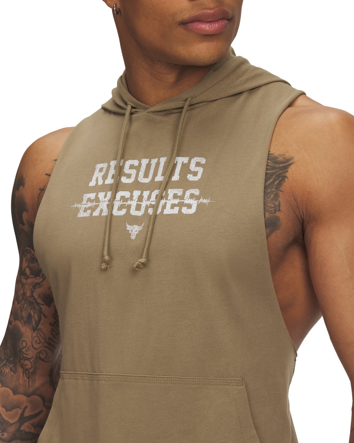 Under Armour Men's Project Rock Wire Sleeveless Hoodie - view number 3