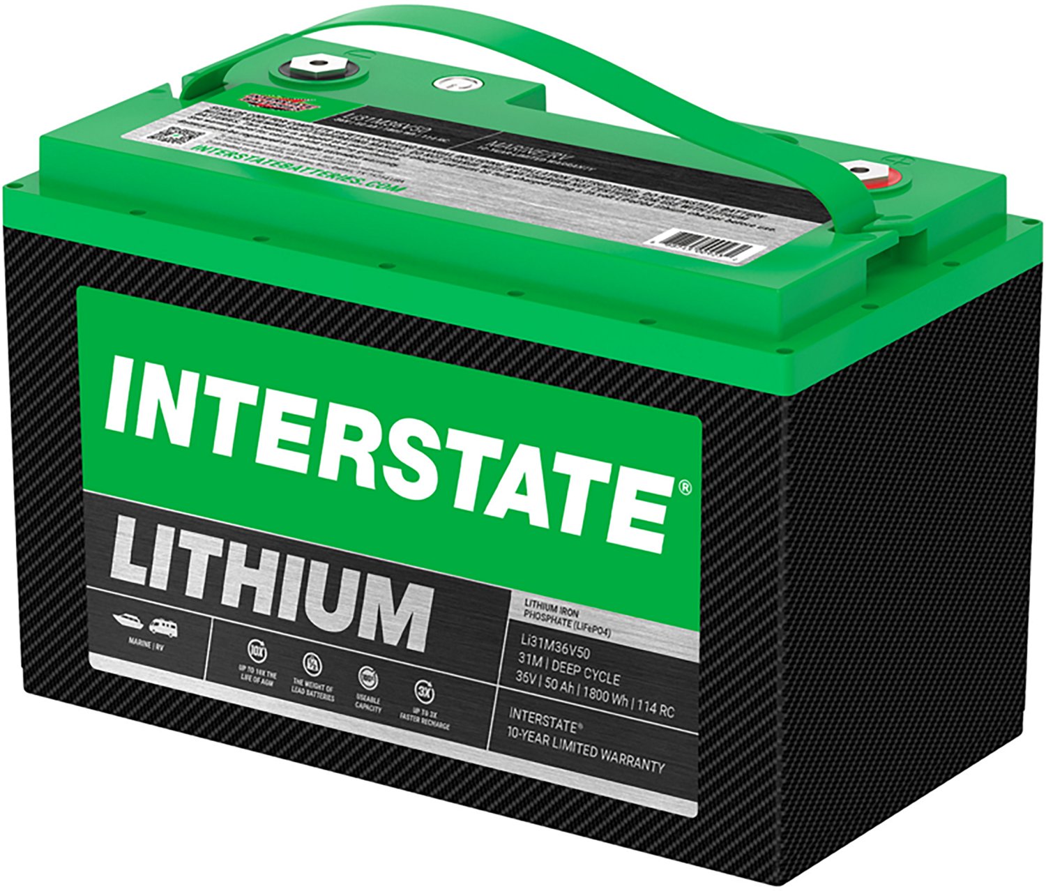 Interstate Batteries Deep Cycle 36V Lithium Marine Battery  - view number 2