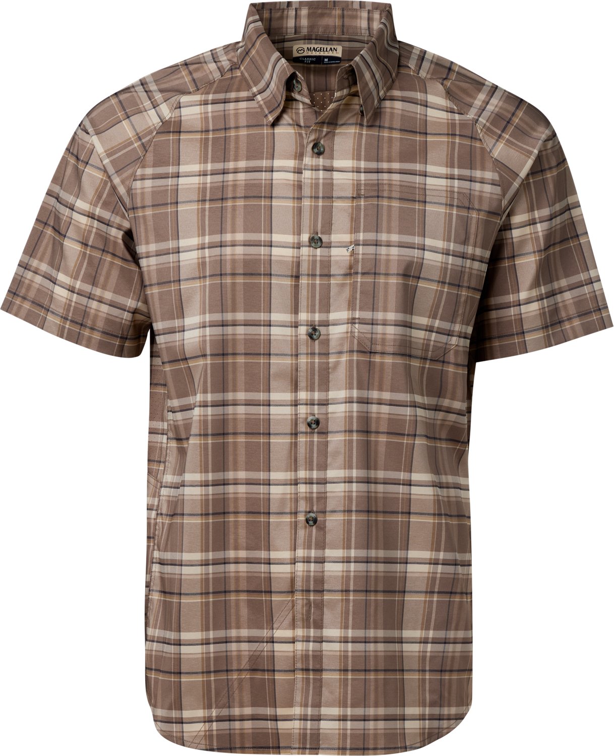 Magellan Outdoors Men's Hickory Canyon Plaid Short Sleeve Shirt                                                                  - view number 5