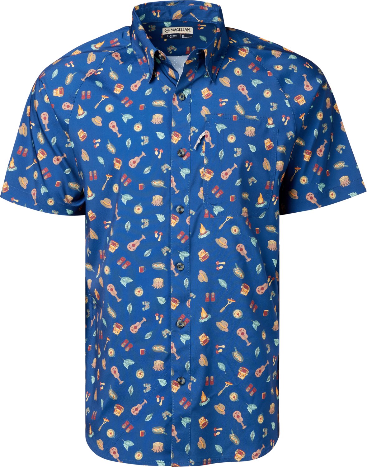 Magellan Outdoors Men's Hickory Canyon Print Short Sleeve Shirt                                                                  - view number 1