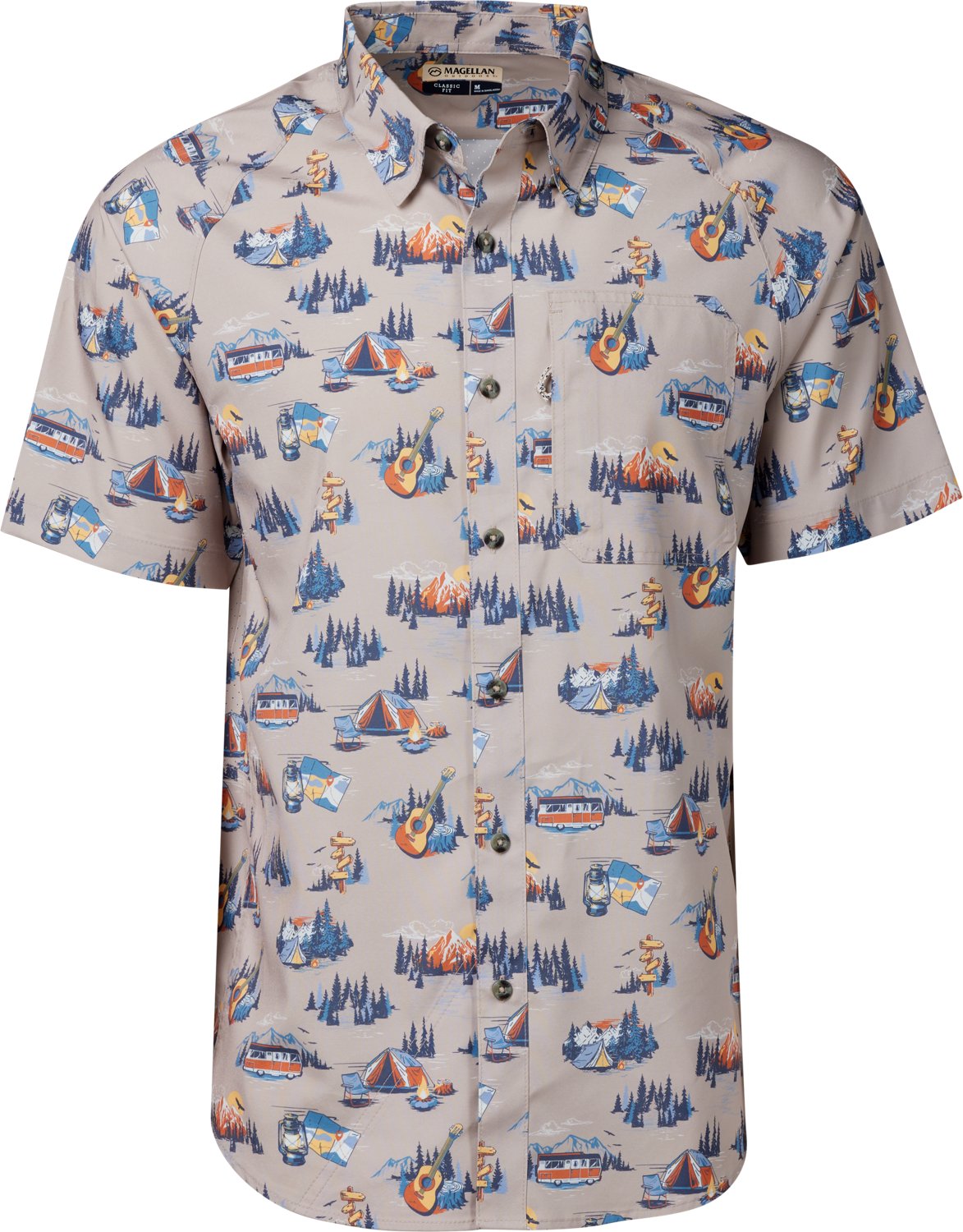 Magellan Outdoors Men's Hickory Canyon Print Short Sleeve Shirt                                                                  - view number 3