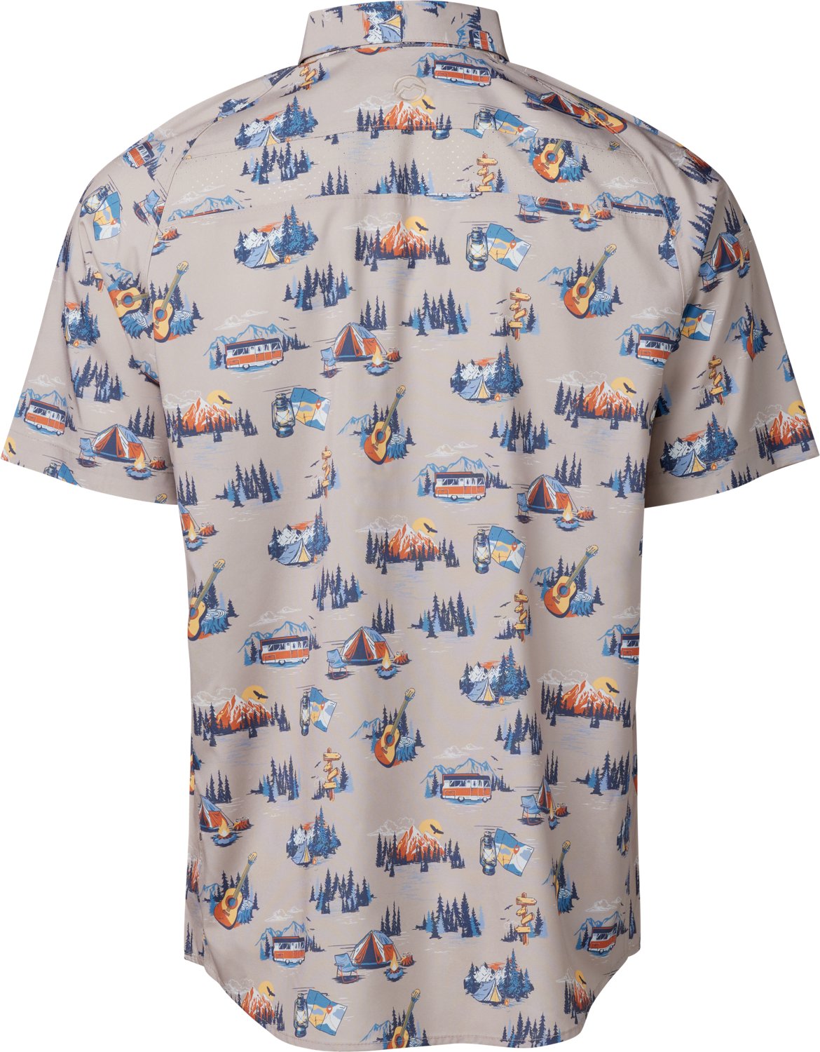 Magellan Outdoors Men's Hickory Canyon Print Short Sleeve Shirt                                                                  - view number 4