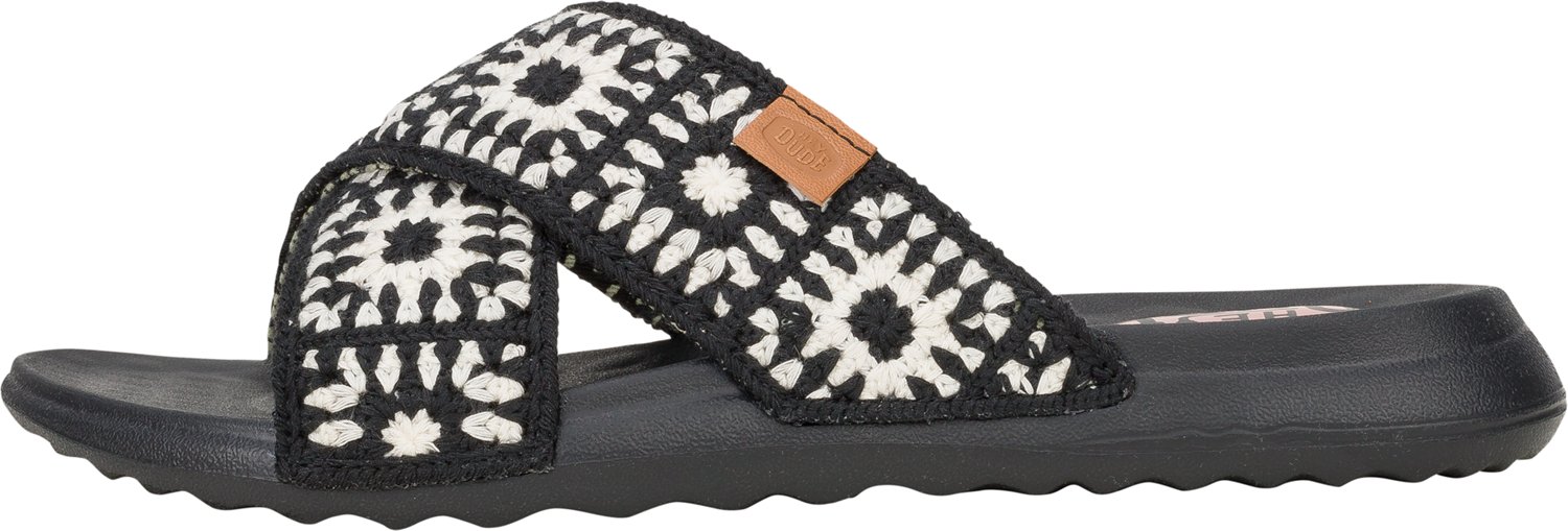 Hey Dude Women's Christi Slide Cottage Crochet Sandals