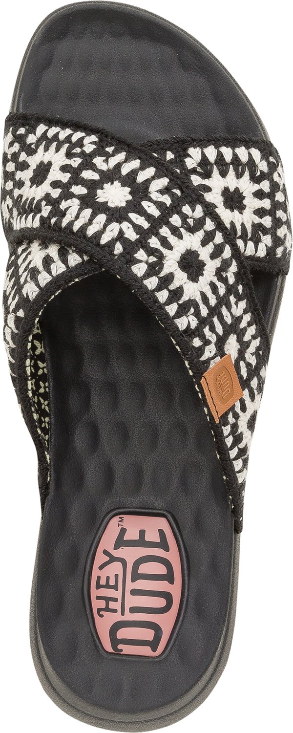 Hey Dude Women's Christi Slide Cottage Crochet Sandals