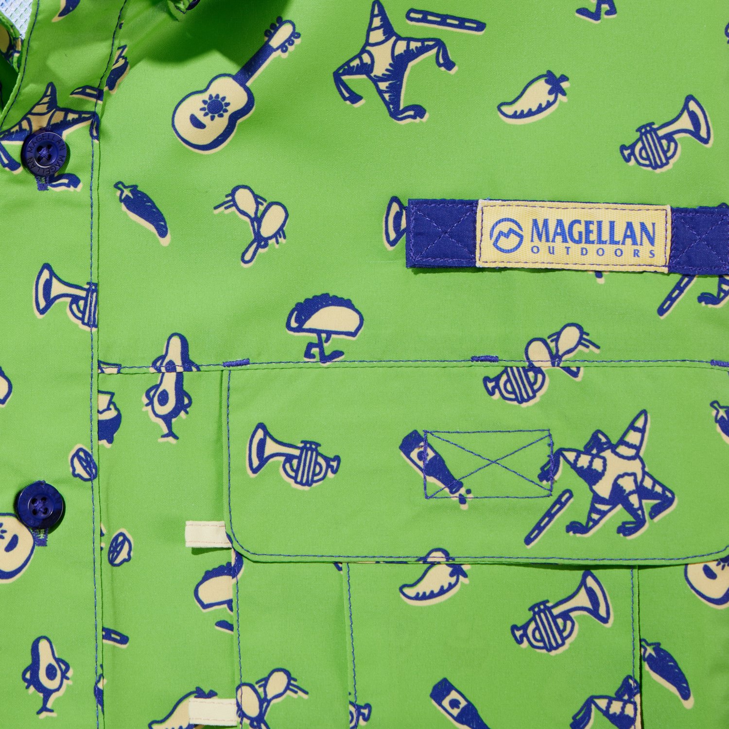 Magellan Outdoors Men's Laguna Madre Fiesta Fishing Shirt                                                                        - view number 3