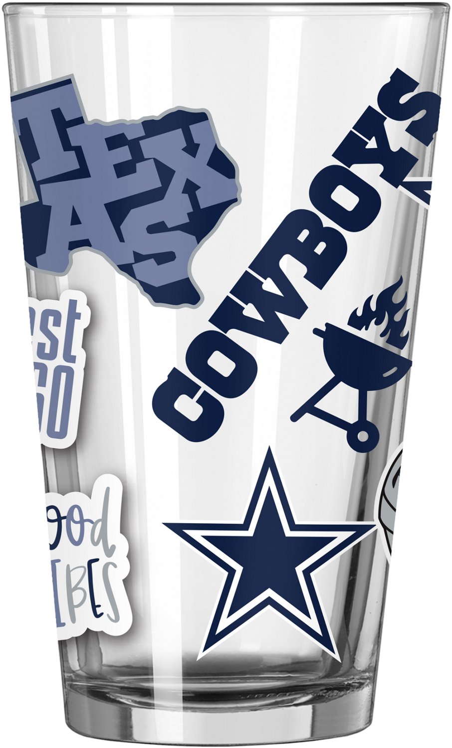 Logo Brands Cowboys 16 oz Native Pint Glass - view number 4