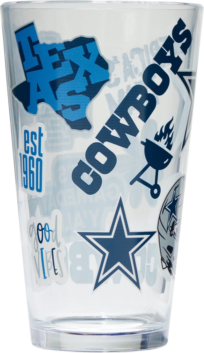 Logo Brands Cowboys 16 oz Native Pint Glass - view number 5