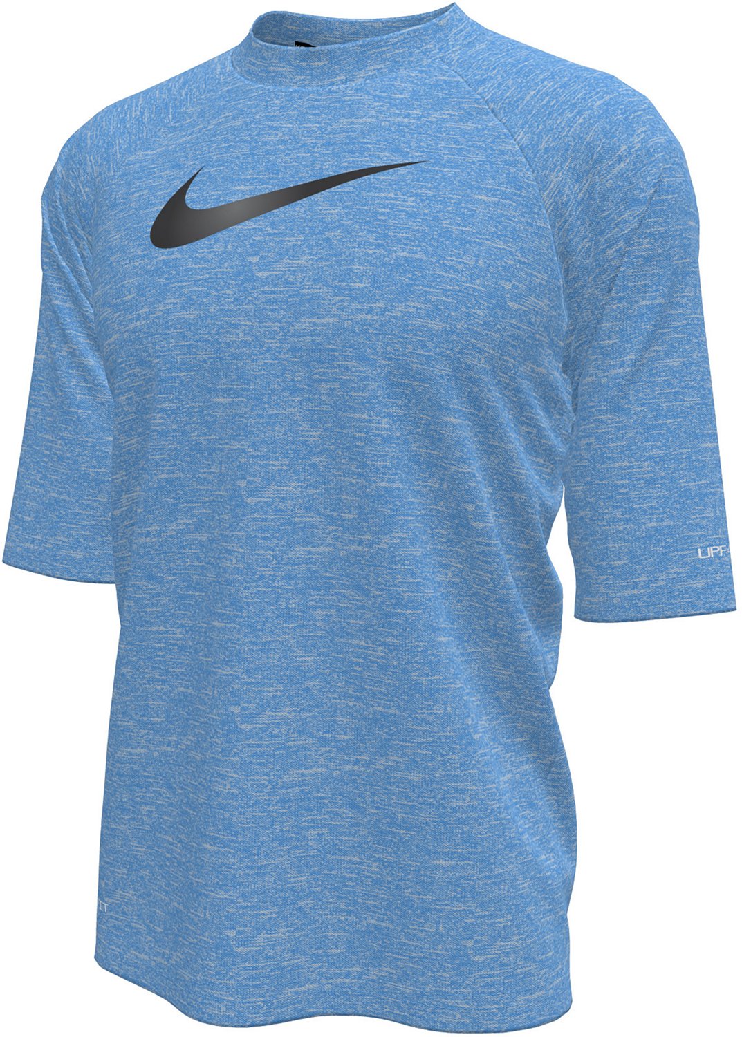 Nike Boys' Heather Short Sleeve Hydroguard Rash Guard                                                                            - view number 2