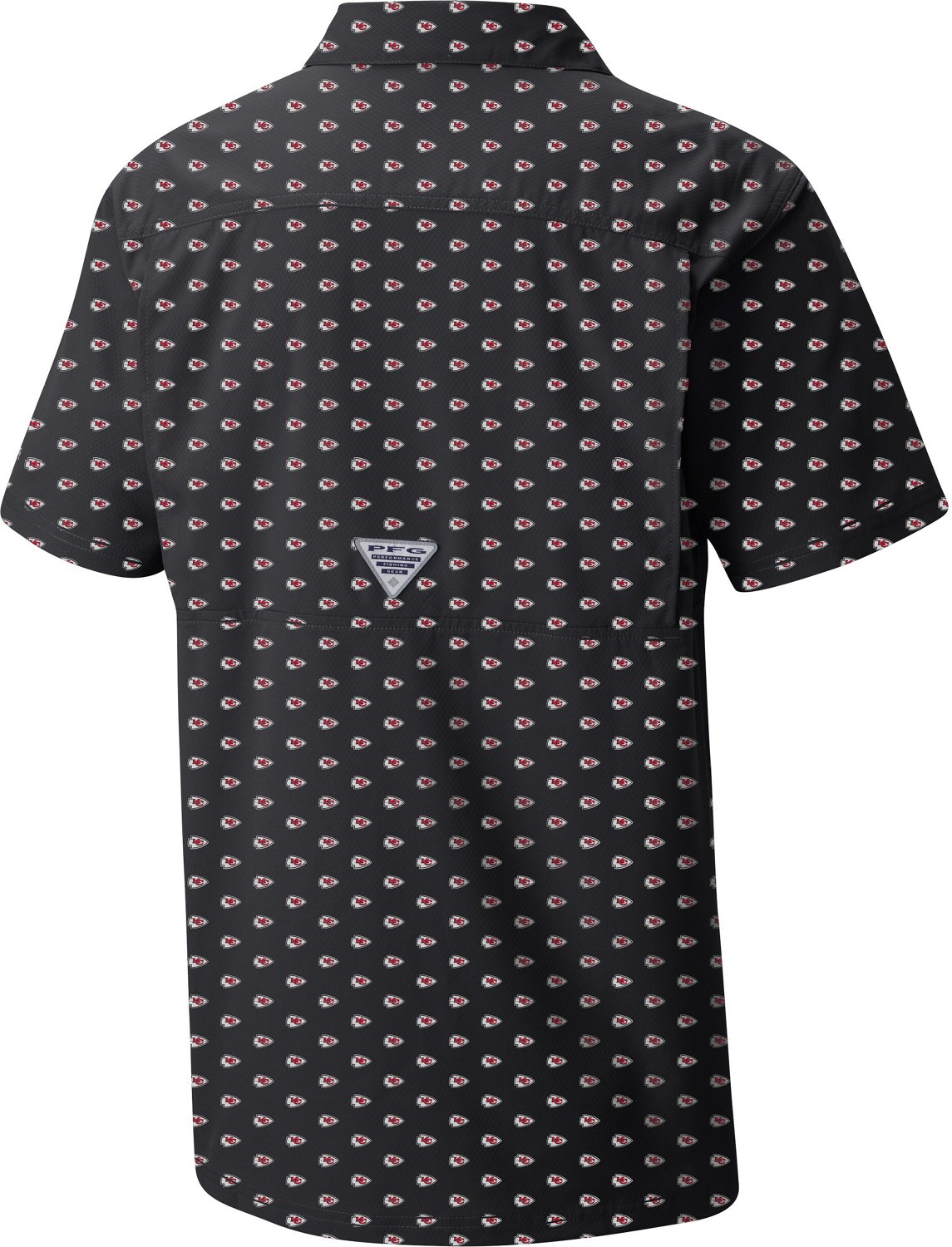 Columbia Sportswear Men's Kansas City Chiefs Super Slack Tide Camp Micro Print Shirt - view number 2